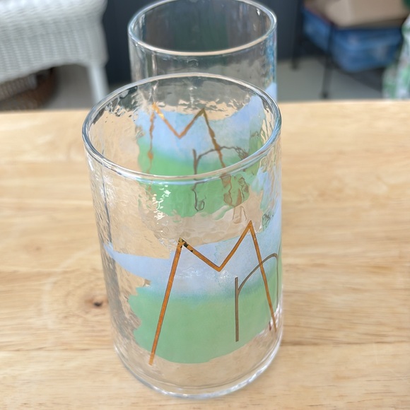 Anthropologie Painted Monogram Juice Glass - Picture 3 of 4